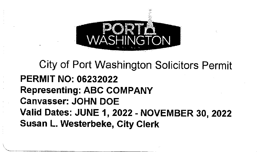 Seller/Solicitor Permit Badge