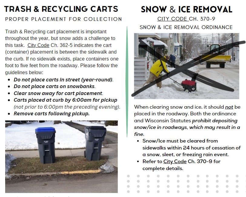 Winter-Cart Placement & Shoveling PSA